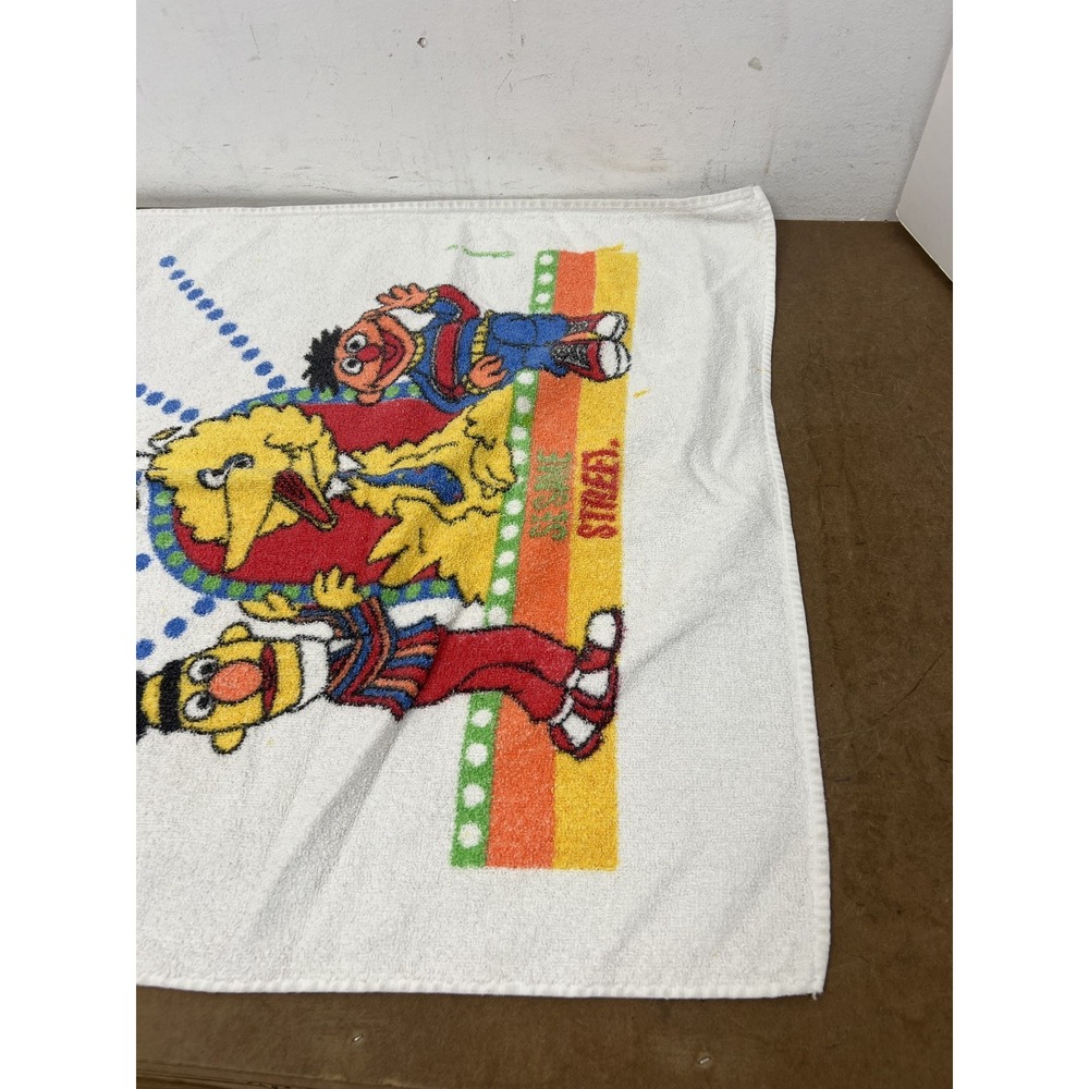 Vintage Cannon Sesame Street Big Bird Ernie Bert Bath Towel & Washcloth Set 100% - Picture 3 of 12